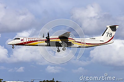 Nice livery on a French Dash 8 Editorial Stock Photo