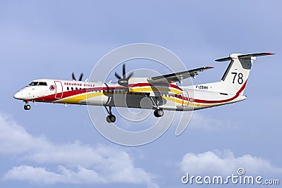 Nice livery on a French Dash 8 Editorial Stock Photo