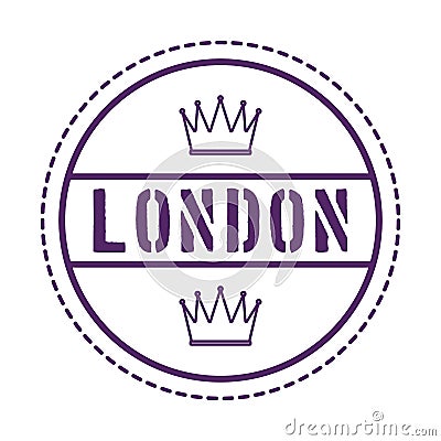 nice london stamp Vector Illustration