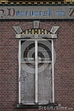 Facade of old Dutch building Editorial Stock Photo