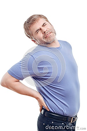 Nice man feeling pain Stock Photo