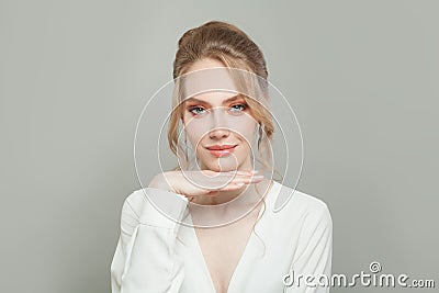 Nice model woman with healthy clear skin. Facial treatment and skincare concept Stock Photo