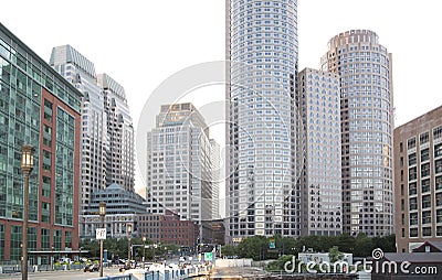 Nice modern buildings in Boston Editorial Stock Photo