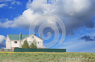 Nice modern country-house Stock Photo