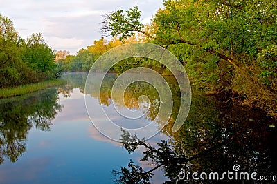 Nice morning on river Stock Photo