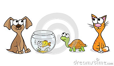 Nice pets Vector Illustration