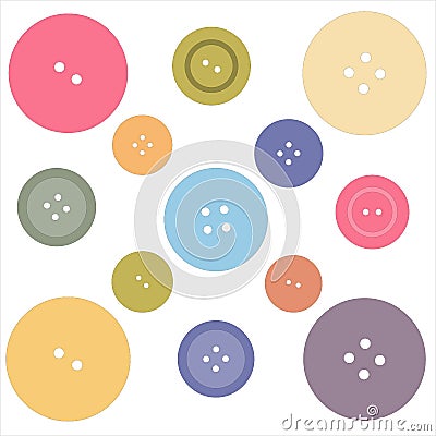 Nice picture with colored buttons Vector Illustration