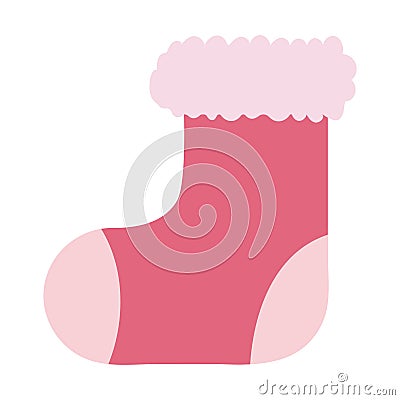nice pink sock Vector Illustration