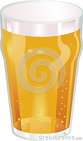 A Nice Pint of Beer Vector Ill Vector Illustration