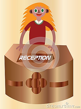 Nice receptionist Vector Illustration