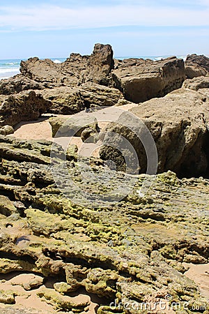 Nice rock beach zone Stock Photo