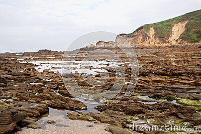 Nice seascape at low tide Stock Photo
