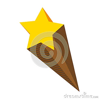 Nice shooting star art design Vector Illustration