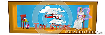 Nice sidebanner for an internet shop for toys Stock Photo