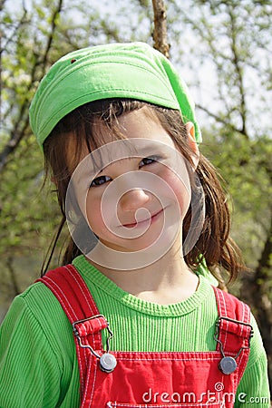 Nice smiling little girl Stock Photo