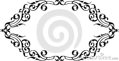 Nice swirll greeting art frame Vector Illustration