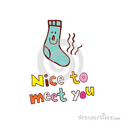 Nice to meet you Vector Illustration