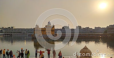 Nice view of Golden Temple through Entrance of Main Gate of Golden Temple Editorial Stock Photo