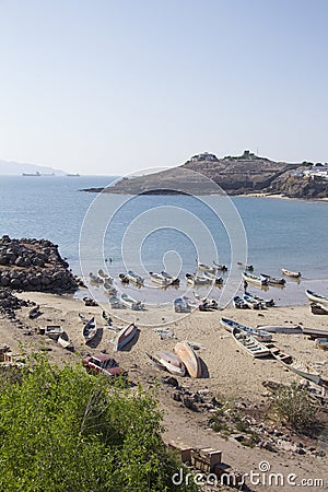 Nice view of the Gulf of Aden Stock Photo