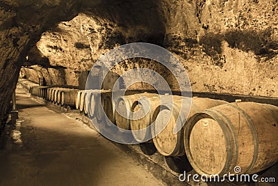 Nice view inside the winery Editorial Stock Photo