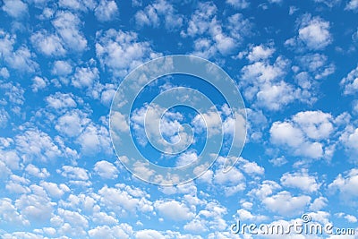 Nice white-snow small clouds in the sky Stock Photo