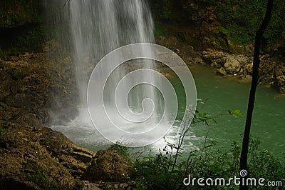 Nice wild nautic cascade in north american country Stock Photo