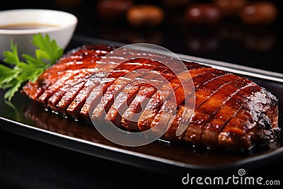 nicely cooked duck with nice texture Stock Photo