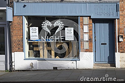 Closed Niche shop to let in Grantham. Editorial Stock Photo