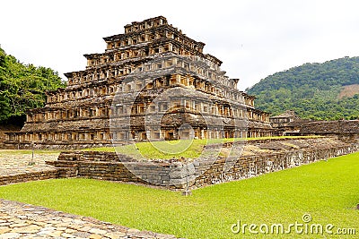 Niches pyramid in tajin veracruz mexico IV Stock Photo