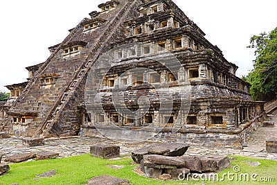 Niches pyramid in Tajin veracruz mexico IX Stock Photo