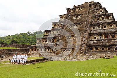 Niches pyramid in Tajin veracruz mexico VI Editorial Stock Photo