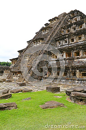 Niches pyramid in Tajin veracruz mexico VIII Stock Photo