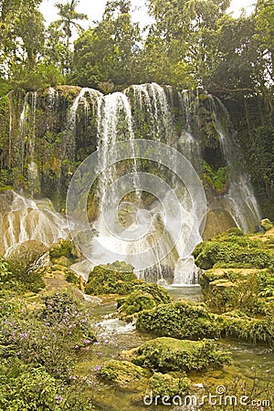 The Nicho waterfall Stock Photo