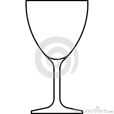 Nick and Nora glass icon, cocktail glass name related vector Vector Illustration