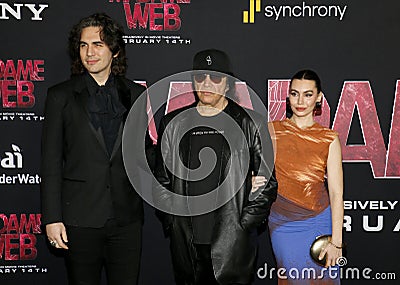 Nick Simmons, Gene Simmons and Sophie Simmons Editorial Stock Photo
