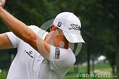 Nick Watney etes the ball Editorial Stock Photo