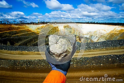 Nickel Ore Rock Stock Photo