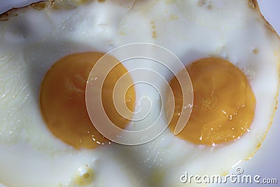 With the nickname ox-eye it is commonly called a dish composed of an egg prepared by frying; Stock Photo
