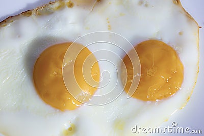 With the nickname ox-eye it is commonly called a dish composed of an egg prepared by frying; Stock Photo