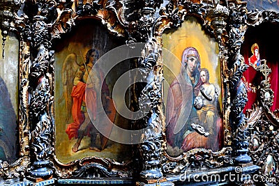 Nicoale Grigorescu. Inside Monastery Zamfira Editorial Stock Photo