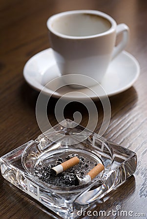 Nicotine and caffeine. Stock Photo