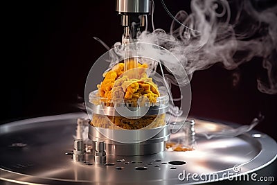 Nicotine Extraction Process in Lab Setting Stock Photo