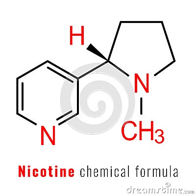 Nicotine vector molecule Vector Illustration