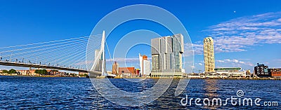 The Nieuwe Maas river in Rotterdam - Netherlands Editorial Stock Photo