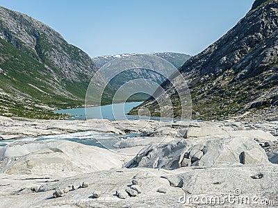 Nigardsbreen Glacier in Sogn Fjordane - Norway Stock Photo