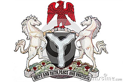 Nigeria Coat of Arms Stock Photo