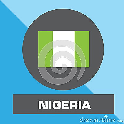 Nigeria flag vector Vector Illustration