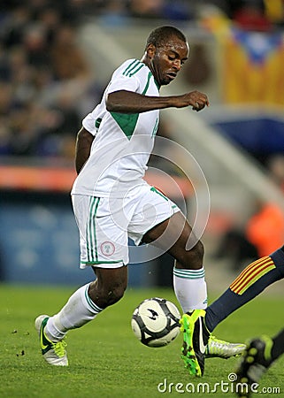 Nigerian player Sunday Mba Editorial Stock Photo