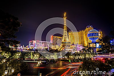 Nigh life and city skyline in las vegas nevada Editorial Stock Photo