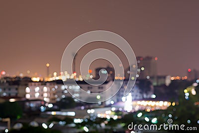 Night bankok city blure Stock Photo